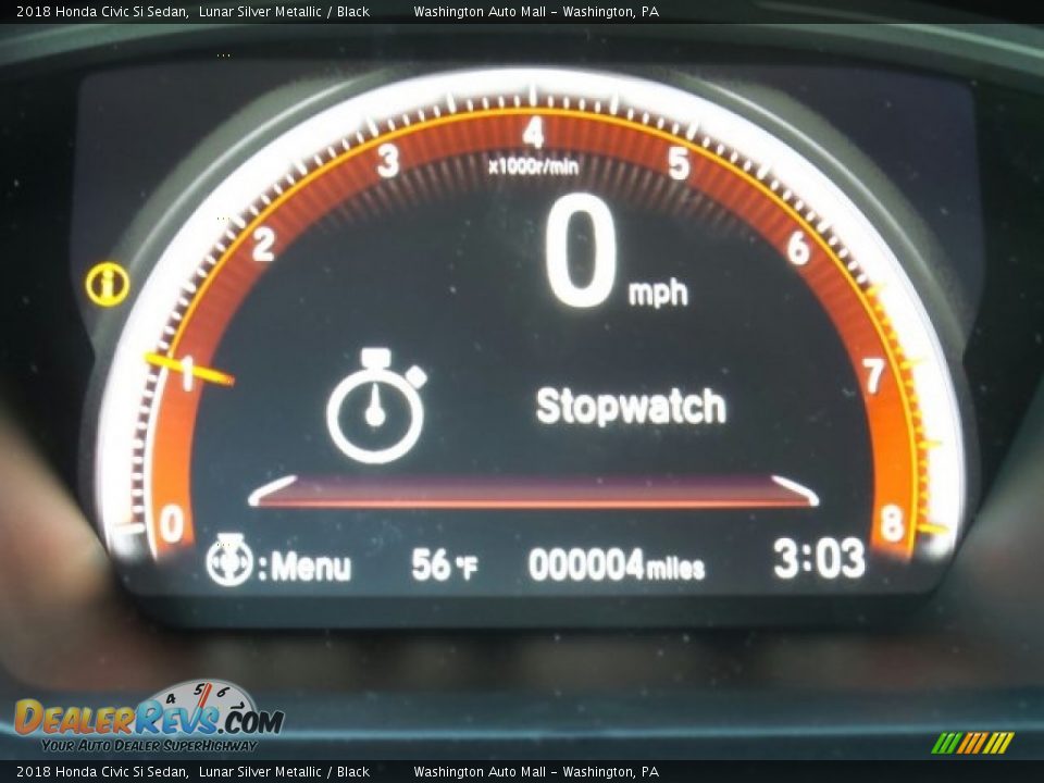 2018 Honda Civic Si Sedan Lunar Silver Metallic / Black Photo #18