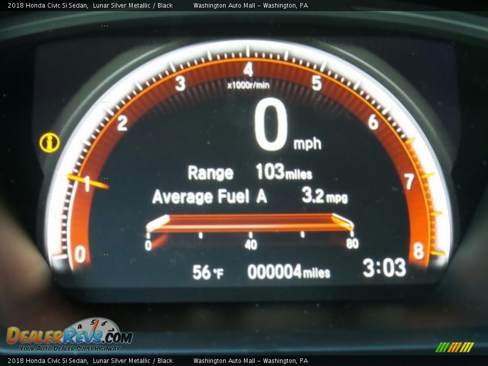 2018 Honda Civic Si Sedan Lunar Silver Metallic / Black Photo #19