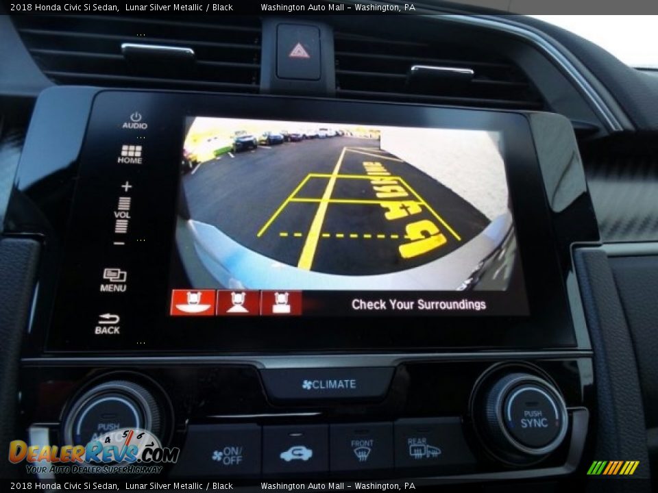 2018 Honda Civic Si Sedan Lunar Silver Metallic / Black Photo #29