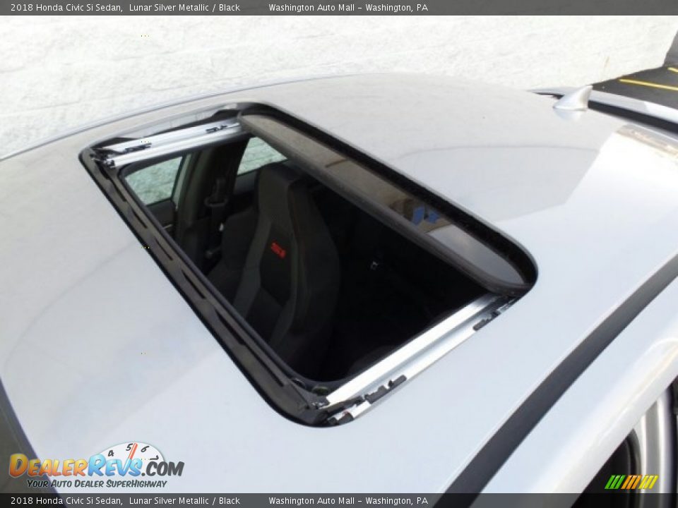 2018 Honda Civic Si Sedan Lunar Silver Metallic / Black Photo #31