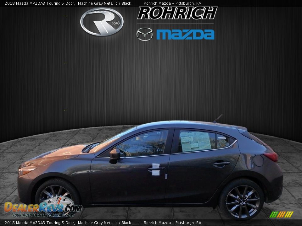 2018 Mazda MAZDA3 Touring 5 Door Machine Gray Metallic / Black Photo #3
