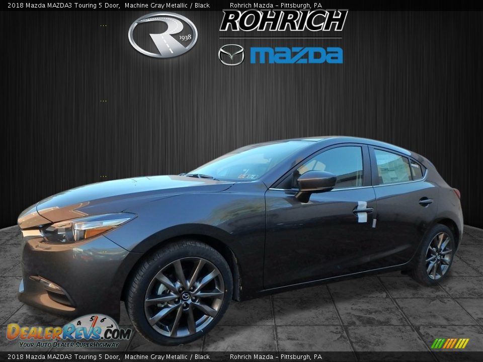 2018 Mazda MAZDA3 Touring 5 Door Machine Gray Metallic / Black Photo #4