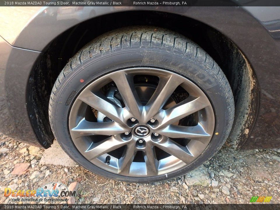 2018 Mazda MAZDA3 Touring 5 Door Machine Gray Metallic / Black Photo #5