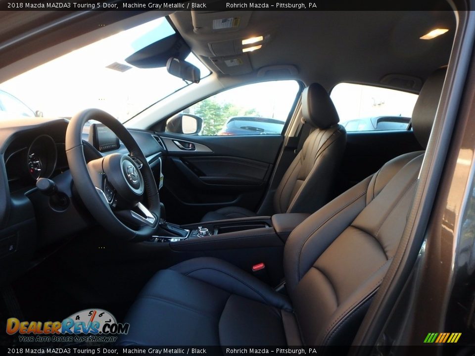 2018 Mazda MAZDA3 Touring 5 Door Machine Gray Metallic / Black Photo #7