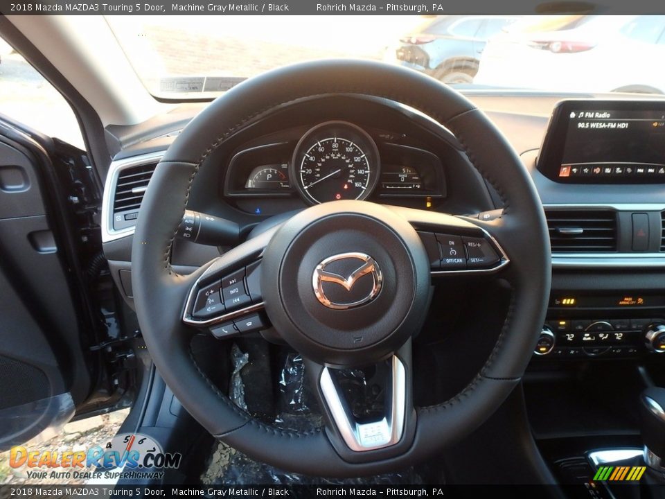 2018 Mazda MAZDA3 Touring 5 Door Machine Gray Metallic / Black Photo #12