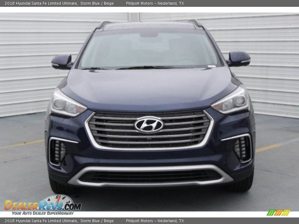 2018 Hyundai Santa Fe Limited Ultimate Storm Blue / Beige Photo #2