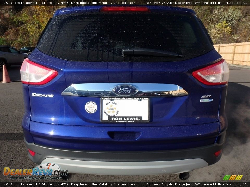 2013 Ford Escape SEL 1.6L EcoBoost 4WD Deep Impact Blue Metallic / Charcoal Black Photo #4
