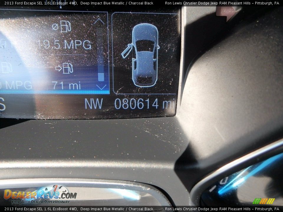 2013 Ford Escape SEL 1.6L EcoBoost 4WD Deep Impact Blue Metallic / Charcoal Black Photo #20