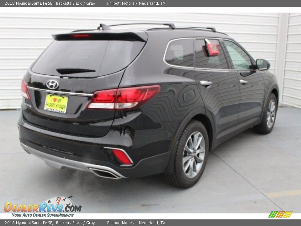 2018 Hyundai Santa Fe SE Becketts Black / Gray Photo #7
