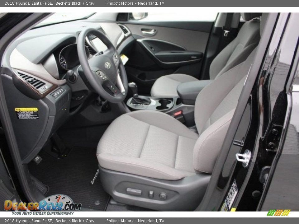 2018 Hyundai Santa Fe SE Becketts Black / Gray Photo #10
