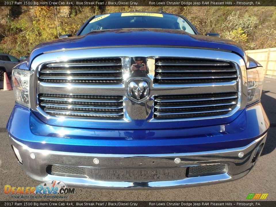 2017 Ram 1500 Big Horn Crew Cab 4x4 Blue Streak Pearl / Black/Diesel Gray Photo #9