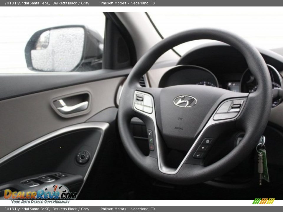 2018 Hyundai Santa Fe SE Becketts Black / Gray Photo #22