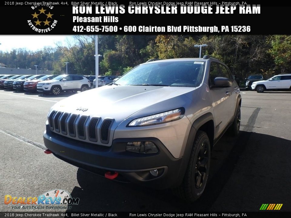2018 Jeep Cherokee Trailhawk 4x4 Billet Silver Metallic / Black Photo #1