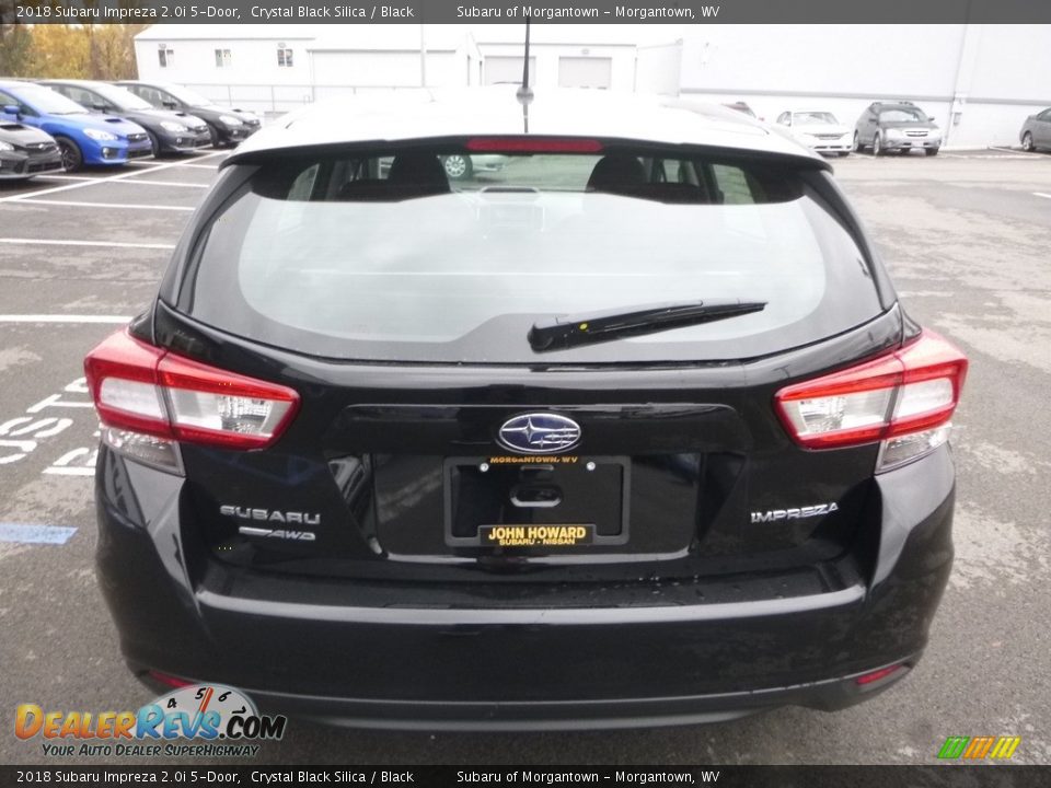 2018 Subaru Impreza 2.0i 5-Door Crystal Black Silica / Black Photo #5