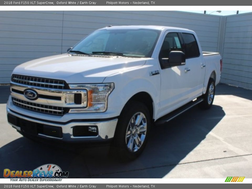 2018 Ford F150 XLT SuperCrew Oxford White / Earth Gray Photo #3
