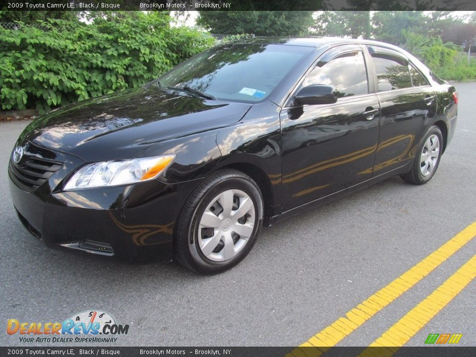 2009 Toyota Camry LE Black / Bisque Photo #2