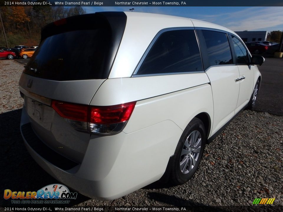 2014 Honda Odyssey EX-L White Diamond Pearl / Beige Photo #4