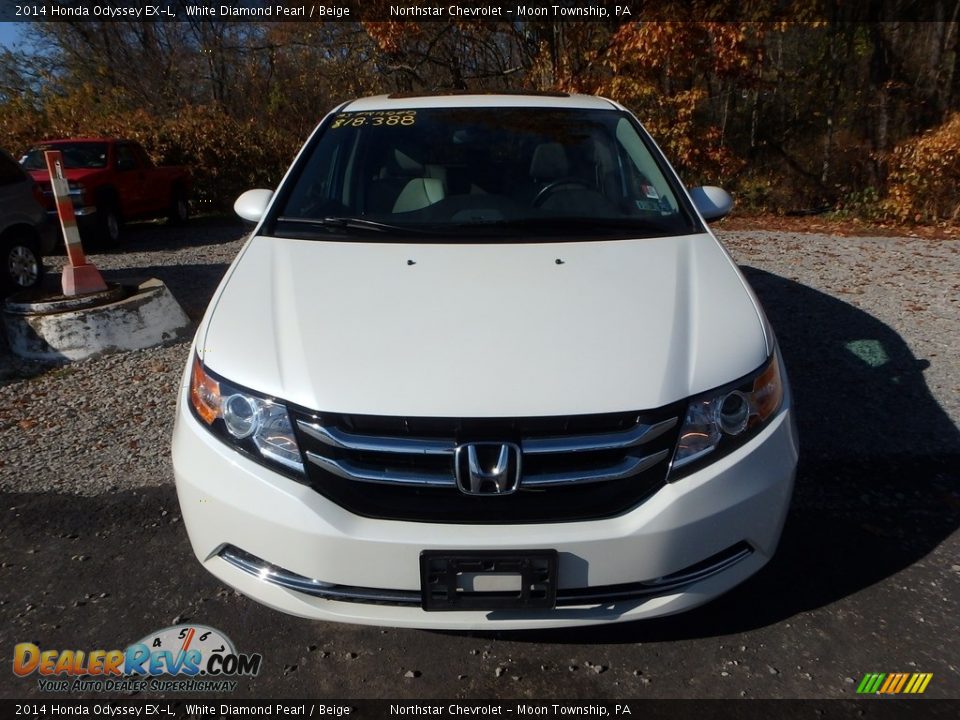 2014 Honda Odyssey EX-L White Diamond Pearl / Beige Photo #6