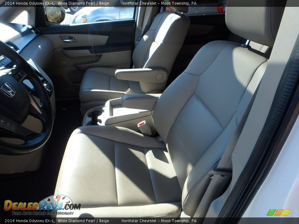 2014 Honda Odyssey EX-L White Diamond Pearl / Beige Photo #8