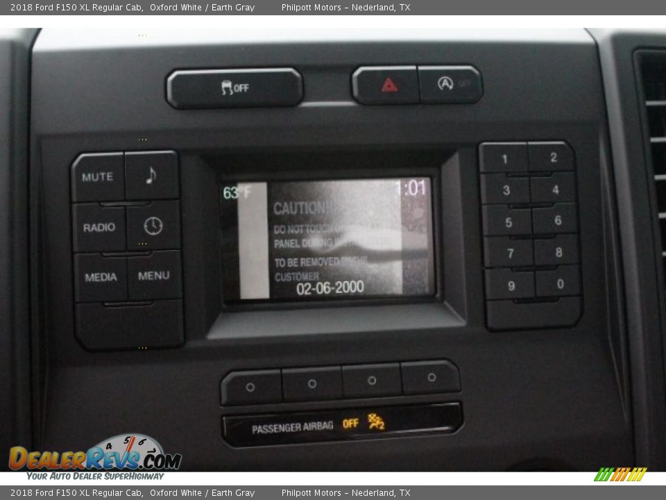 2018 Ford F150 XL Regular Cab Oxford White / Earth Gray Photo #12