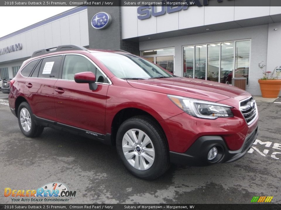 2018 Subaru Outback 2.5i Premium Crimson Red Pearl / Ivory Photo #1