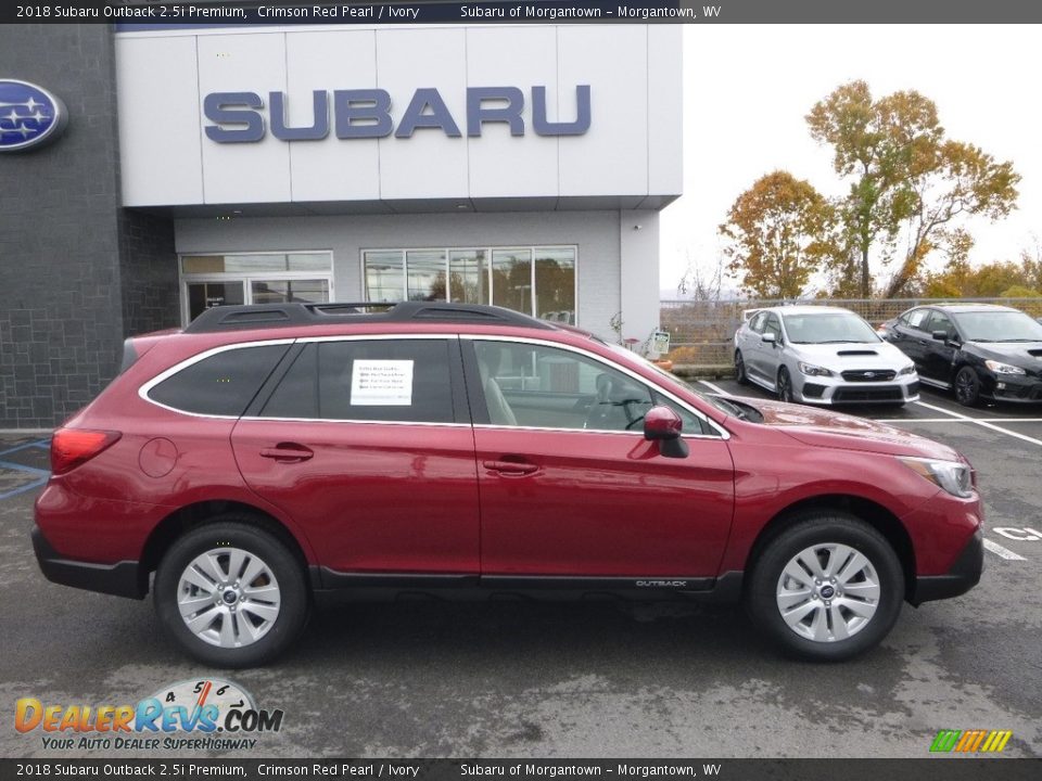 2018 Subaru Outback 2.5i Premium Crimson Red Pearl / Ivory Photo #3