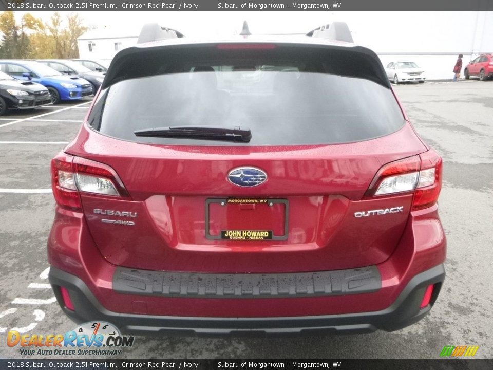 2018 Subaru Outback 2.5i Premium Crimson Red Pearl / Ivory Photo #5