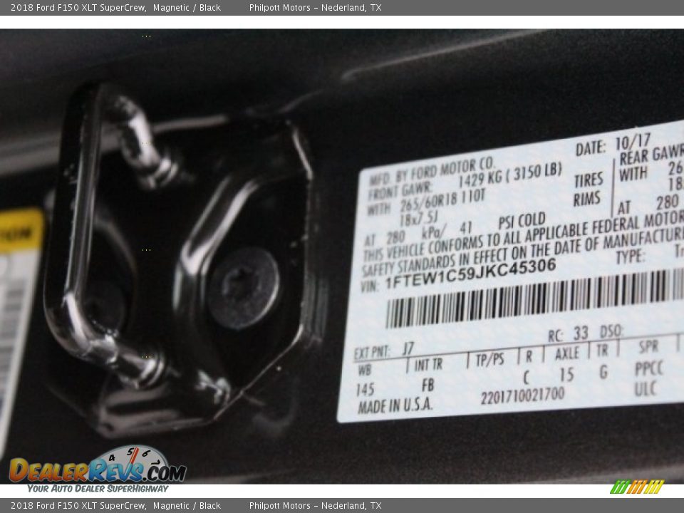2018 Ford F150 XLT SuperCrew Magnetic / Black Photo #24