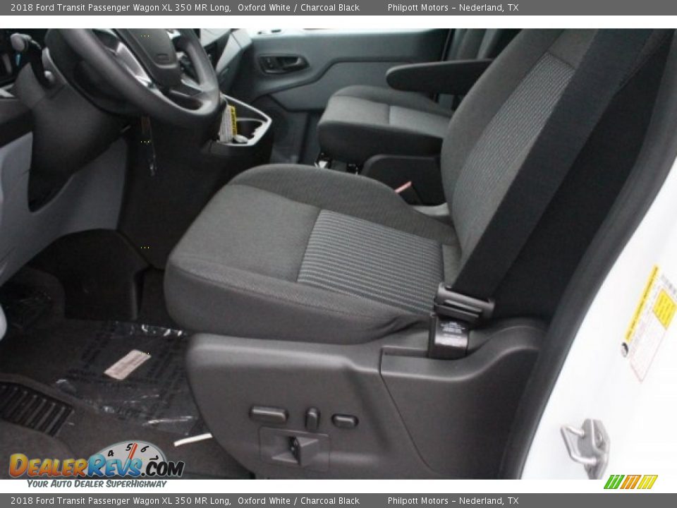 Front Seat of 2018 Ford Transit Passenger Wagon XL 350 MR Long Photo #9