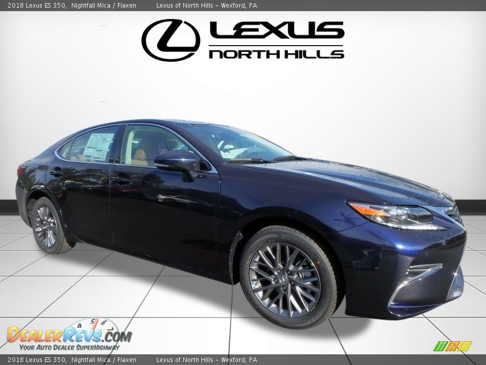 2018 Lexus ES 350 Nightfall Mica / Flaxen Photo #1