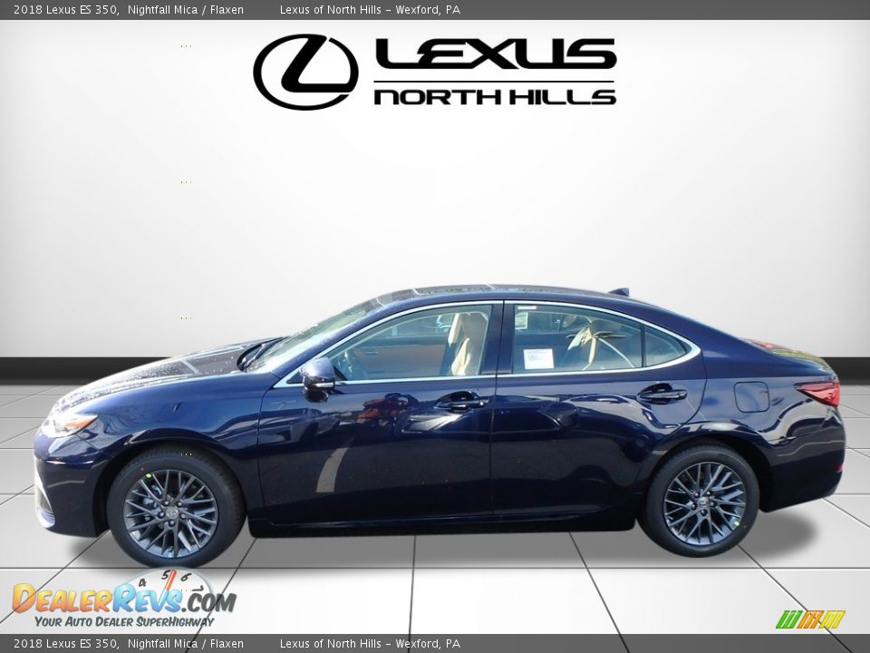 2018 Lexus ES 350 Nightfall Mica / Flaxen Photo #3
