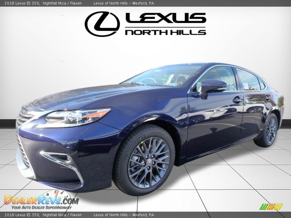 2018 Lexus ES 350 Nightfall Mica / Flaxen Photo #4