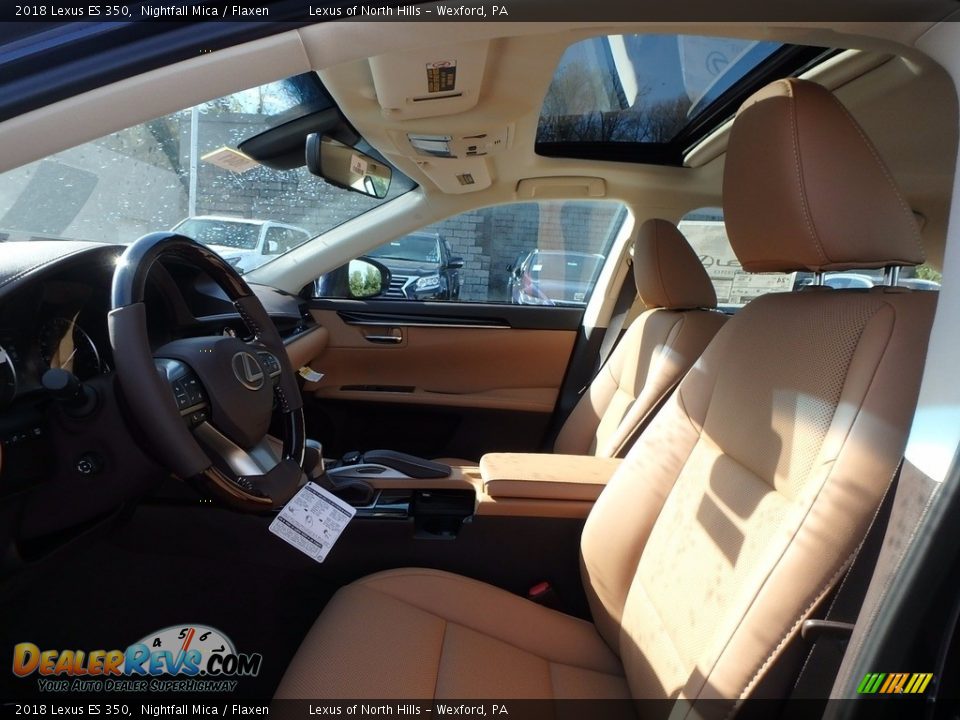 2018 Lexus ES 350 Nightfall Mica / Flaxen Photo #7