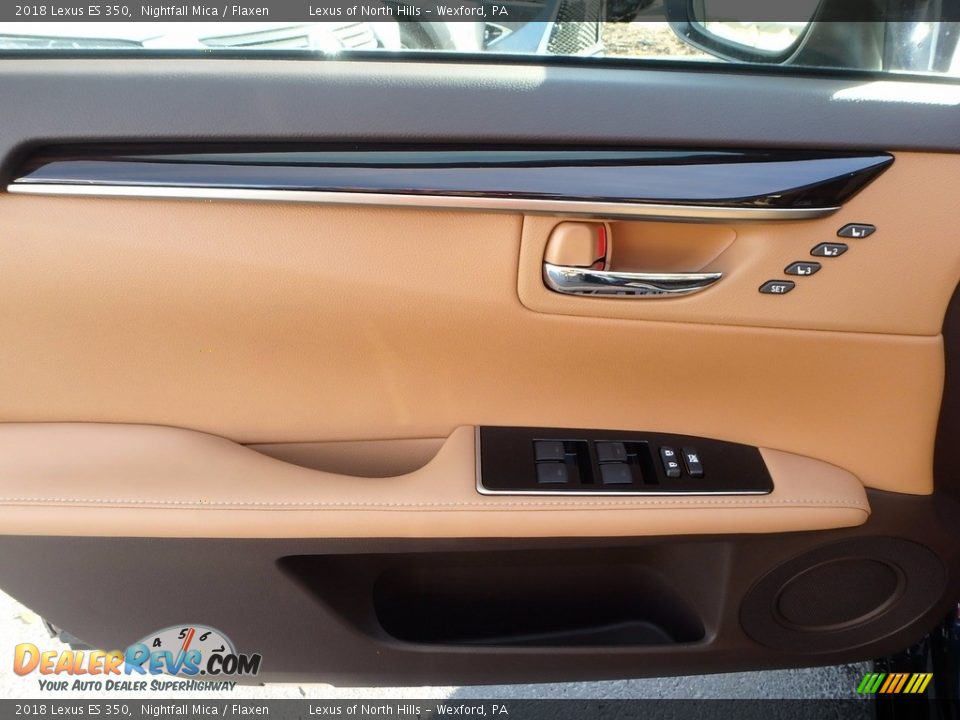 2018 Lexus ES 350 Nightfall Mica / Flaxen Photo #10
