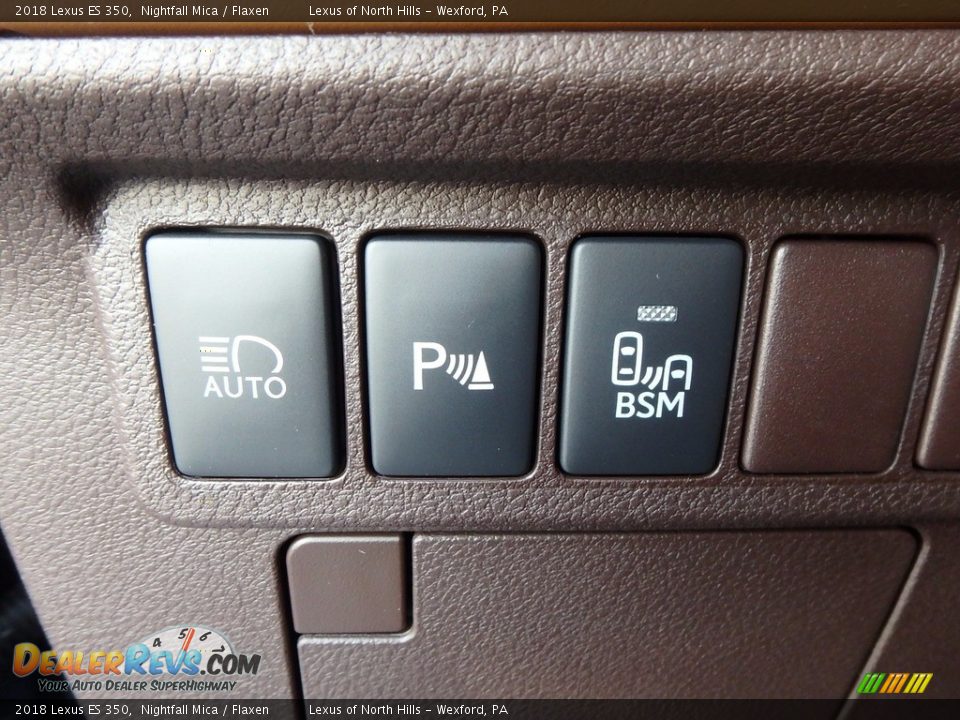 2018 Lexus ES 350 Nightfall Mica / Flaxen Photo #12