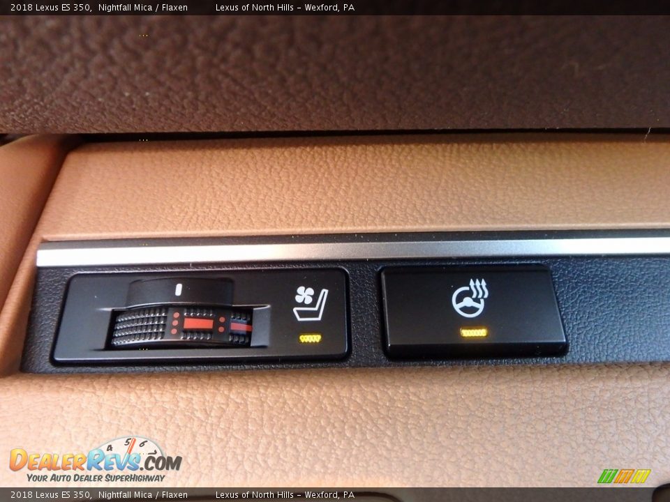 2018 Lexus ES 350 Nightfall Mica / Flaxen Photo #14