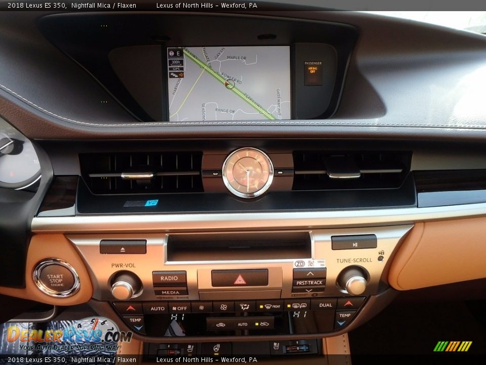 2018 Lexus ES 350 Nightfall Mica / Flaxen Photo #15