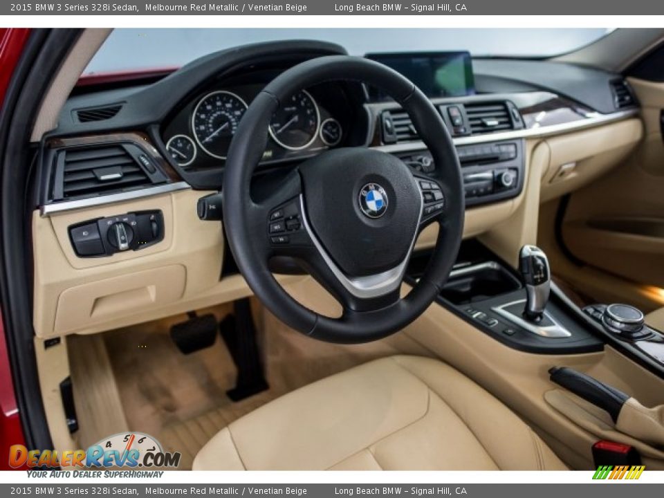 2015 BMW 3 Series 328i Sedan Melbourne Red Metallic / Venetian Beige Photo #15