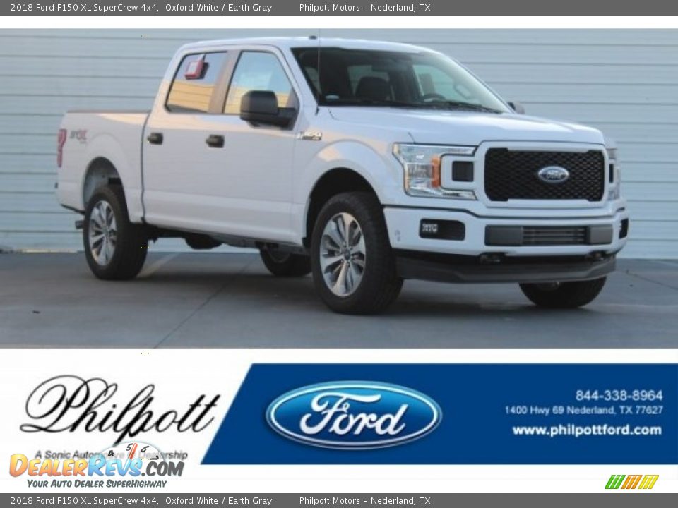 2018 Ford F150 XL SuperCrew 4x4 Oxford White / Earth Gray Photo #1