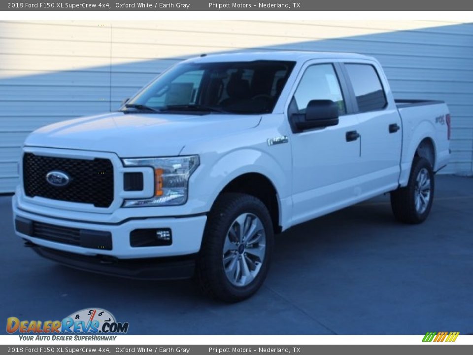 2018 Ford F150 XL SuperCrew 4x4 Oxford White / Earth Gray Photo #3