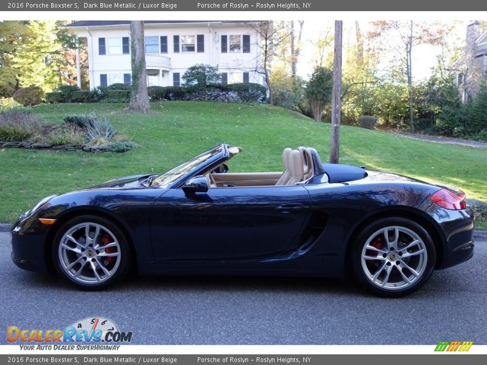 2016 Porsche Boxster S Dark Blue Metallic / Luxor Beige Photo #3