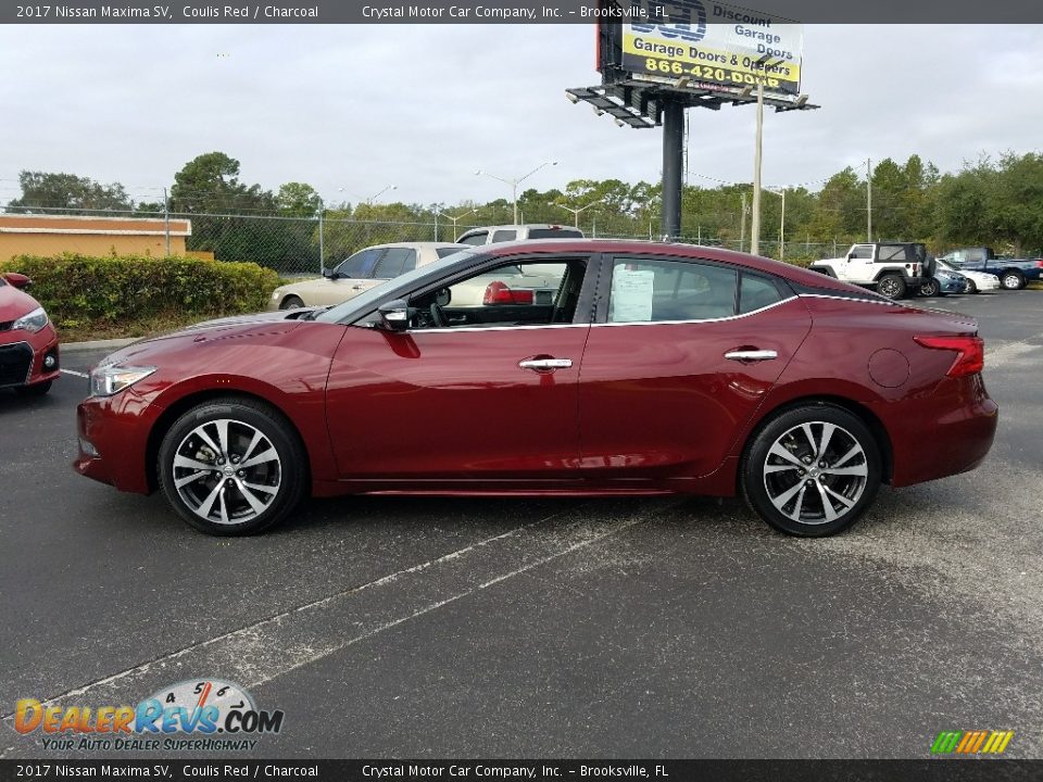 2017 Nissan Maxima SV Coulis Red / Charcoal Photo #2