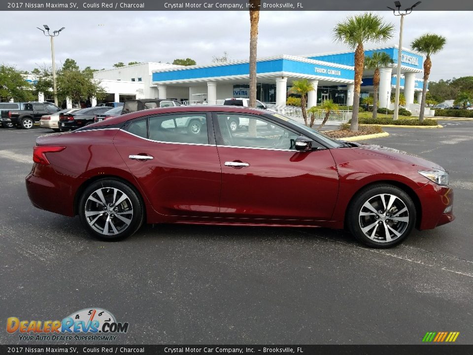 2017 Nissan Maxima SV Coulis Red / Charcoal Photo #6