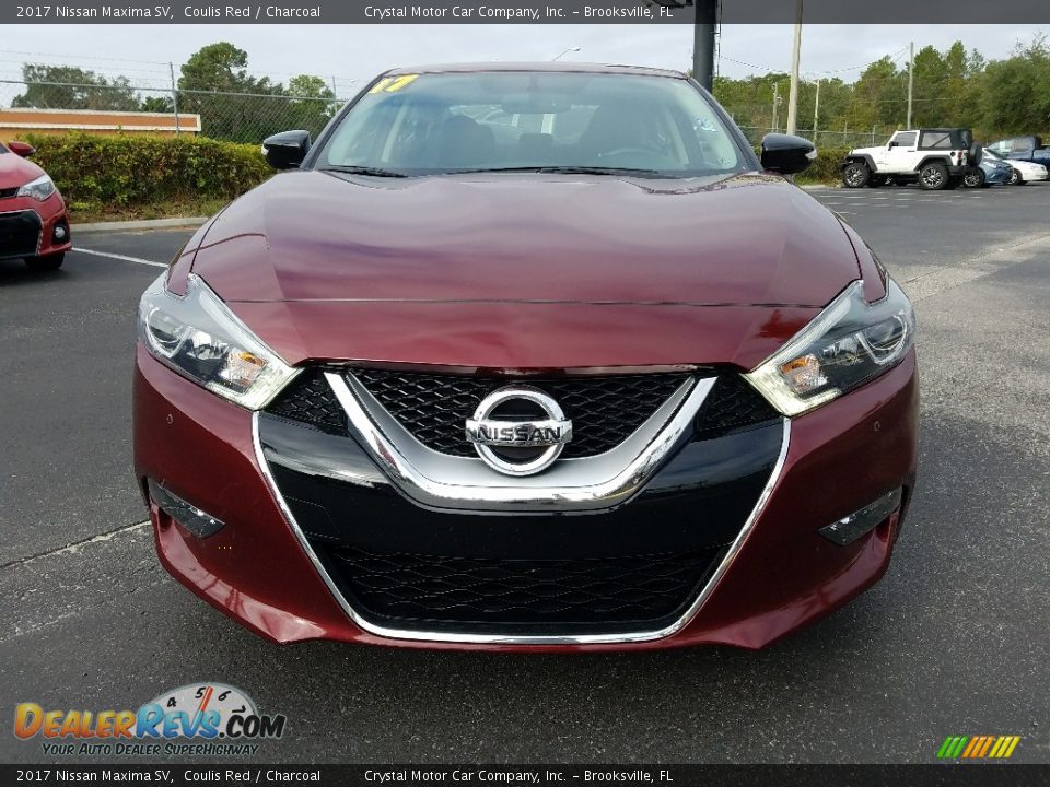 2017 Nissan Maxima SV Coulis Red / Charcoal Photo #8