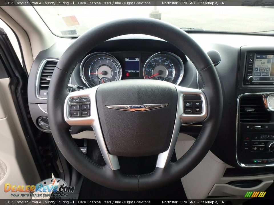 2012 Chrysler Town & Country Touring - L Dark Charcoal Pearl / Black/Light Graystone Photo #24