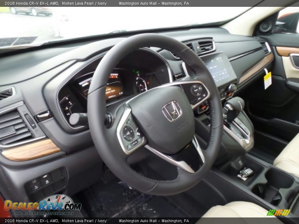 Ivory Interior - 2018 Honda CR-V EX-L AWD Photo #8