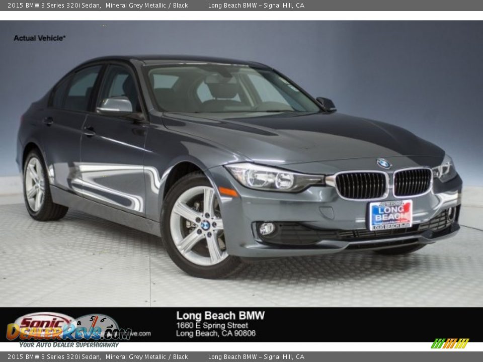 2015 BMW 3 Series 320i Sedan Mineral Grey Metallic / Black Photo #1