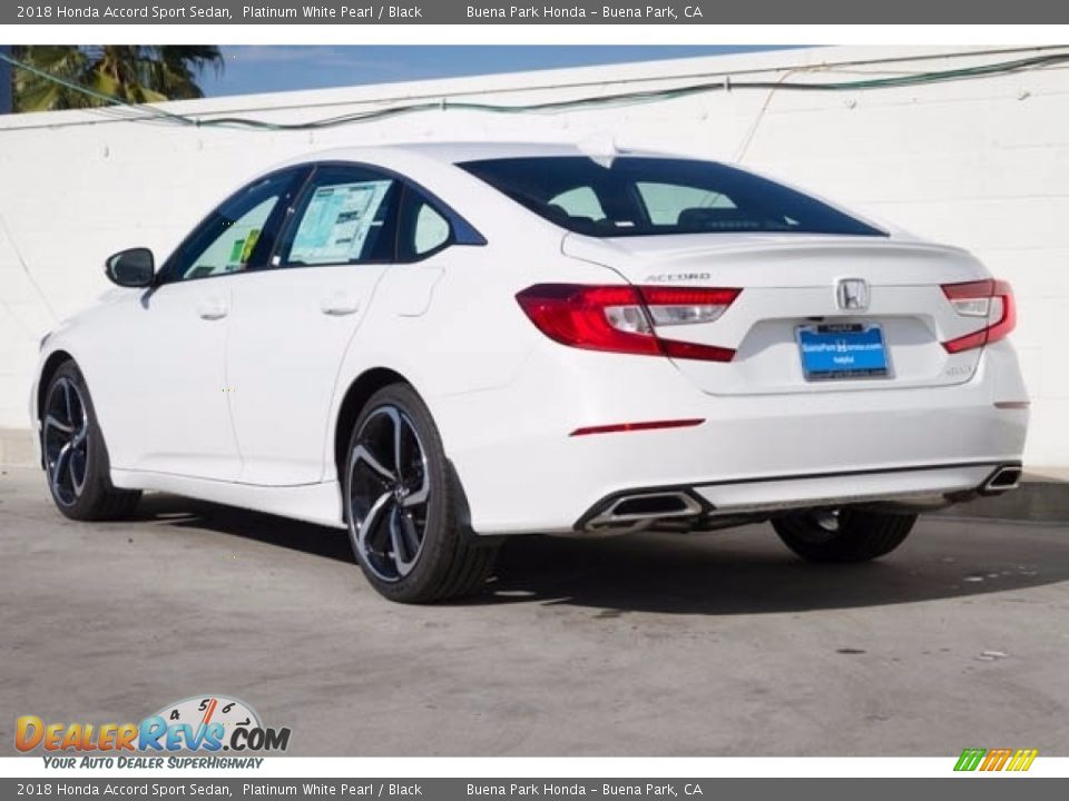 2018 Honda Accord Sport Sedan Platinum White Pearl / Black Photo #2