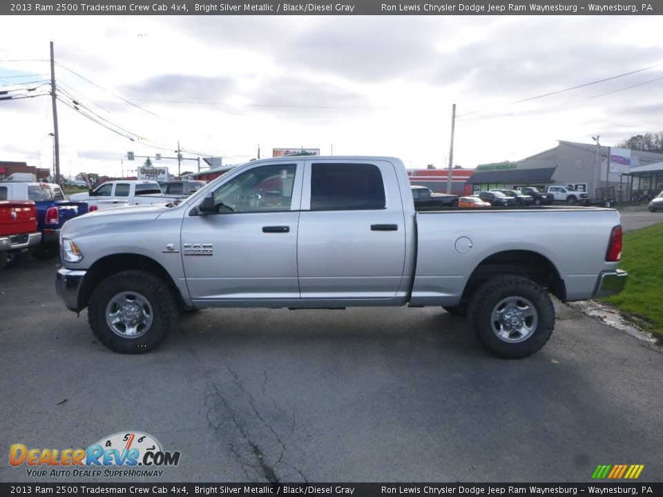 2013 Ram 2500 Tradesman Crew Cab 4x4 Bright Silver Metallic / Black/Diesel Gray Photo #2