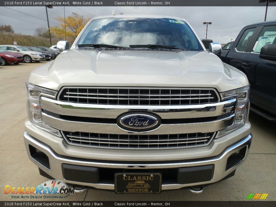 2018 Ford F150 Lariat SuperCrew 4x4 White Gold / Black Photo #2